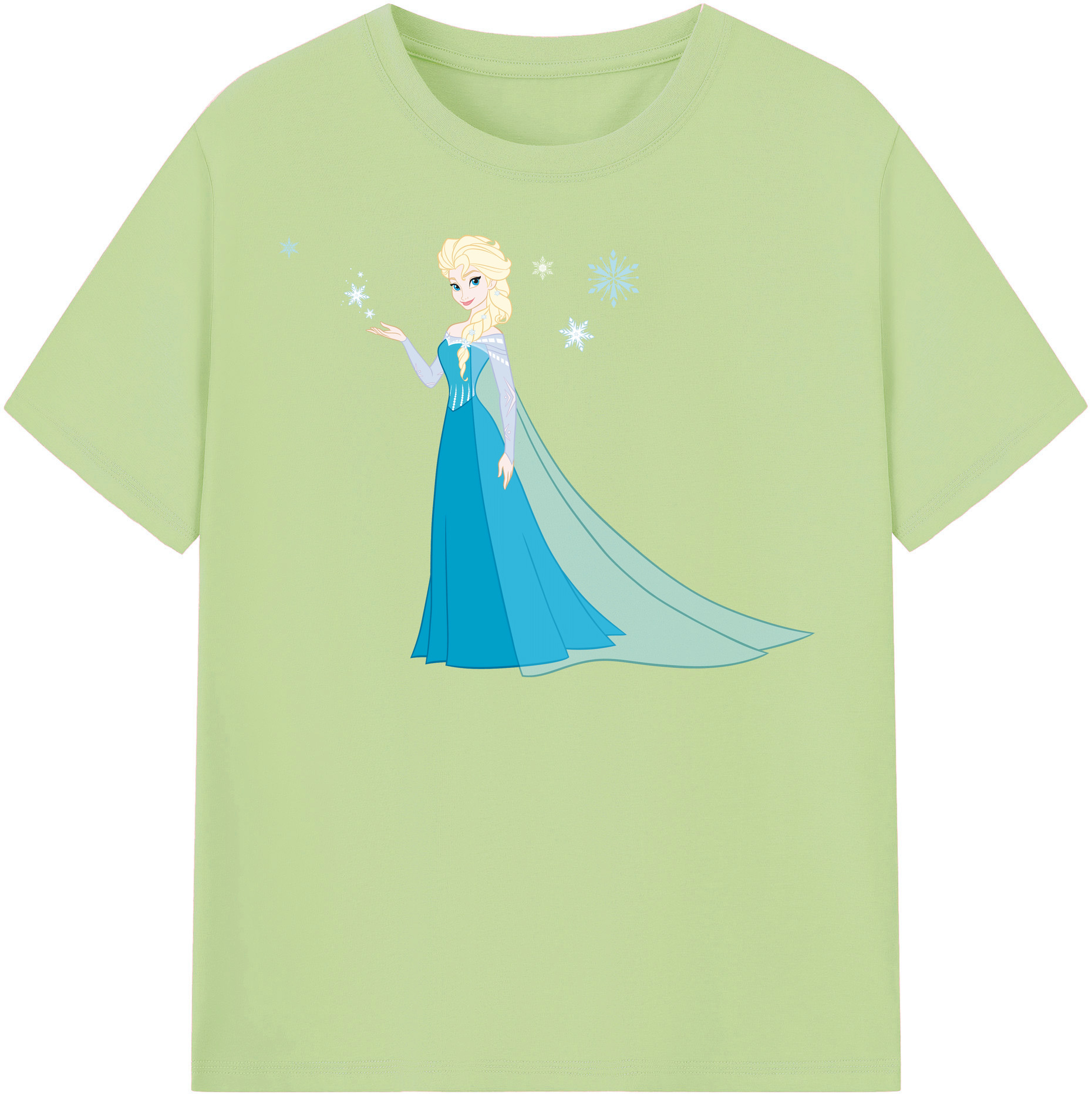（画像用） アナと雪の女王 アンナ エルサ Frozen Anna Elsa 綿100％半袖Tシャツ（フロントプリント）